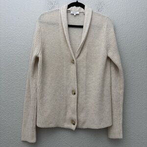 Vince Wool Cashmere Cardigan Sweater Beige Size Large